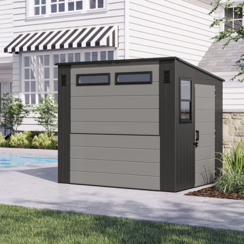 Suncast 8 ft. x 7 ft. Cabana Entertainment Garden Shed (BMCB8730T)