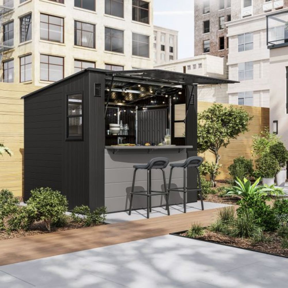 Suncast 8 ft. x 7 ft. Cabana Entertainment Garden Shed (BMCB8730T)