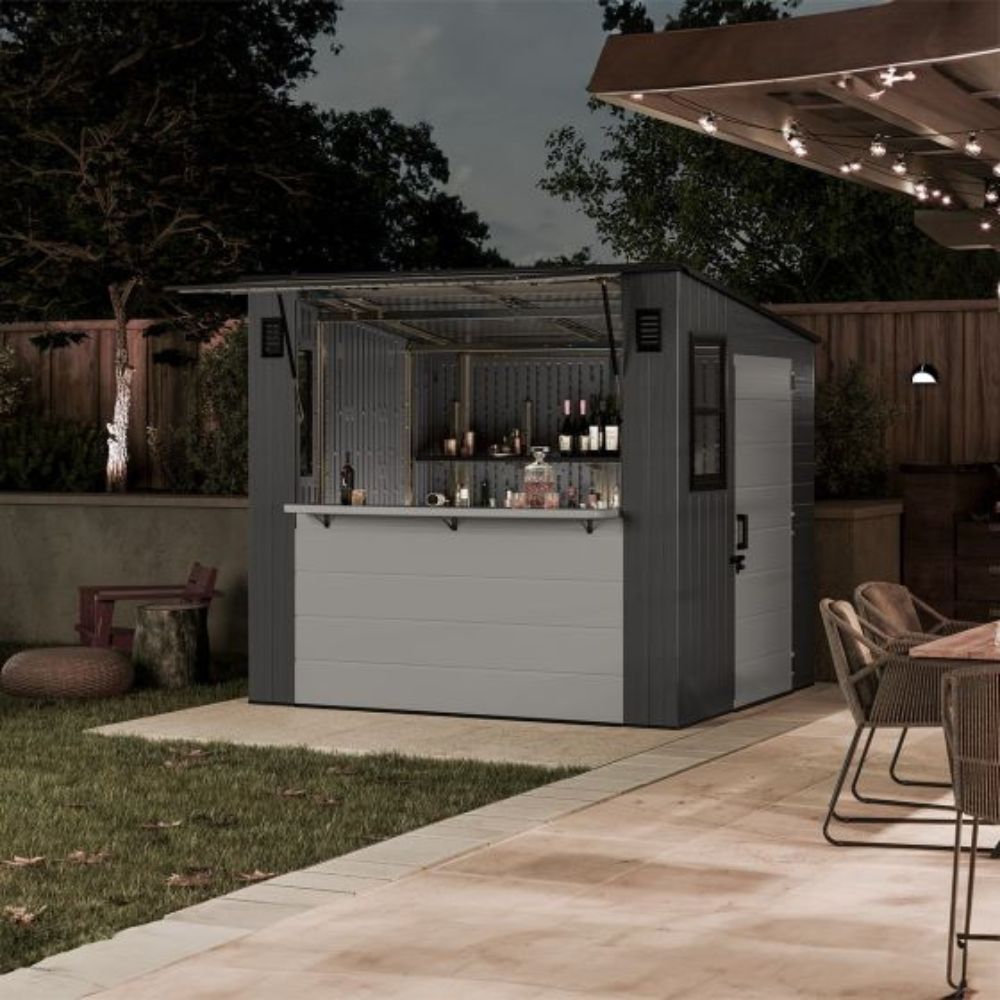 Suncast 8 ft. x 7 ft. Cabana Entertainment Garden Shed (BMCB8730T)